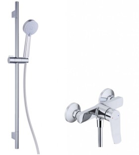 Kielle - Nefia Sprchový set s baterií, tyčí, hadicí a sprchovou hlavicí, chrom 20627SN120