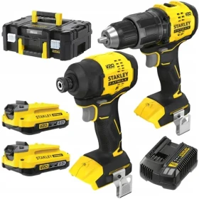 Stanley V20 SFMCK201D2T / Sada aku nářadí / vrtačka SFMCD716 / rázový utahovák SFMCF811 / 2x18V / 2x 2,0Ah (SFMCK201D2T)