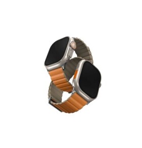 UNIQ Revix Premium Edition Reversible Magnetic řemínek pro Apple Watch 49 45 44 42 mm - SAFFRON (oranžová khaki) (8886463684306)