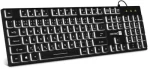 Rozbaleno - CONNECT IT Chocolate WhiteStar černá / Kancelářská klávesnice / podsvícená / CZ layout / USB / 1.5m / rozbaleno (CKB-5051-CS.rozbaleno)