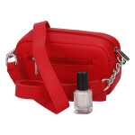 Moderní dámská koženková kabelka DJ Modern French, červená