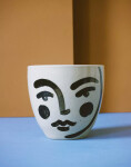 In August Company Painted Face Cup - Black w/cheeks
