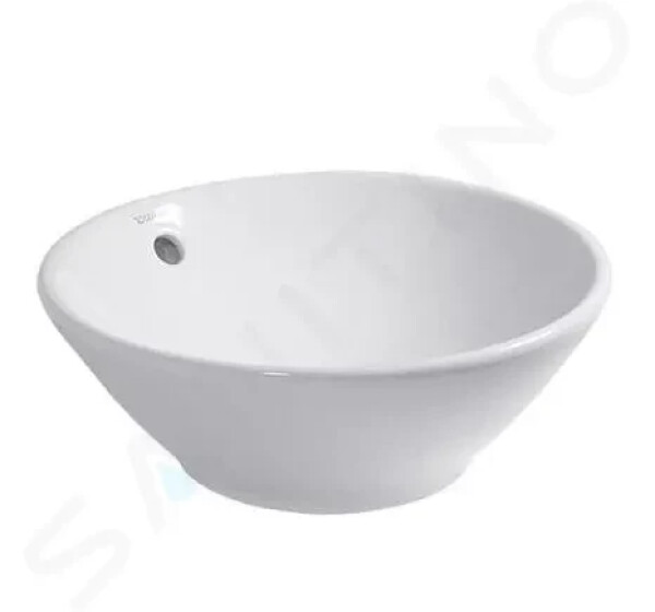 DURAVIT - Bacino Umyvadlo na desku, průměr 420 mm, s přepadem, WonderGliss, bílá 03254200001