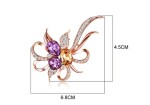 Exkluzivní brož Swarovski Elements Manfredonia - květina, Barevná/více barev