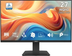 27" MSI PRO MP273Q E14 černá / Monitor / IPS / QHD 2560x1440 / 144 Hz / 300 cd/m2 / 2x HDMI + DP / VESA / repro (PRO MP273Q E14)