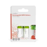 Nedis Dobíjecí Ni-MH baterie C 2 ks/ 1.2 V DC / 4000 mAh / Přednabité / HR14 (BANM40HR142B)