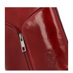 Luxusní dámská kožená crossbody kabelka Violiana, červená