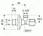 SCHELL - Comfort Rohový regulační ventil, chrom 052120699