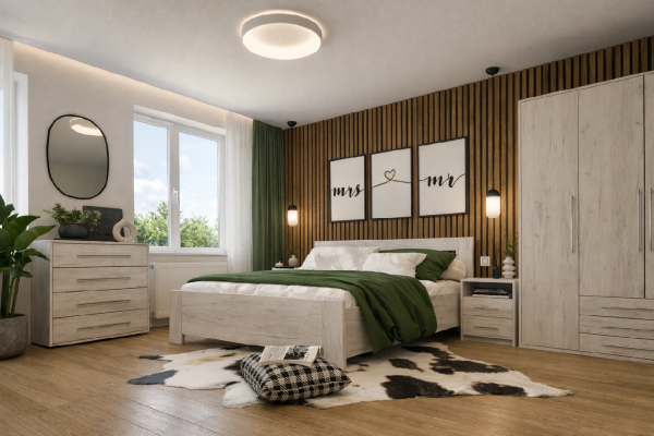 Nábytek Mikulík Dvoulůžko HERA s lamelovými rošty ROZMĚR: 180 x 200 cm