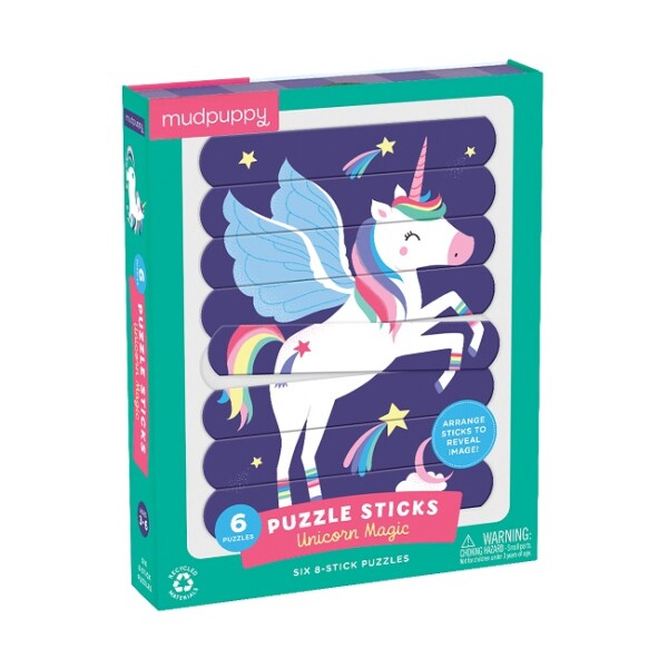 Mudpuppy Puzzle Sticks - Kouzlo jednorožce (24 dílků)