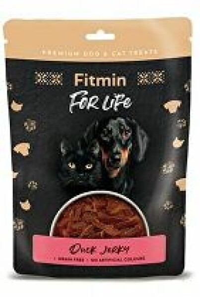 Fitmin FL dog,cat poch. Kachní jerky 70g