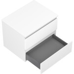 MEXEN/S - Rivel koupelnová skříňka pod umyvadlo 60 cm s deskou, 2 zásuvky, reliéf , bílá mat 91A20-06047-2-BFFC01