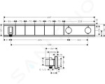 HANSGROHE - RainSelect Baterie pod omítku pro 5 spotřebičů, černá/chrom 15358600