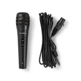 Nedis Kabelový mikrofon černá / Kardioid / dynamický / 5.00 m / 80 Hz - 12 kHz / 600 Ohm / -75 dB / Vypínač (MPWD15BK)