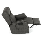 Polohovací křeslo, elektrické kabelové ovládání, černá, látka vintage, TV-L8902 BK3