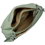 Stylová dámská koženková crossbody kabelka Foppa, zelená