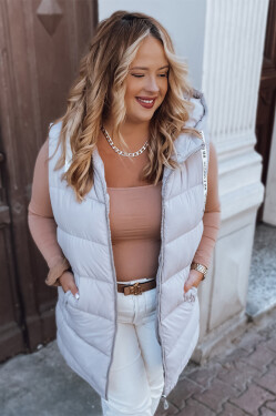 Dámská vesta Dstreet TY2923 MIRELLI šedofialová - BH Forever 5XL