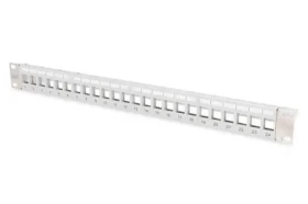 Digitus Patch panel 24 port stíněný černý / Patch panel / 1U / CAT5e, CAT6, CAT6A (DN-91411-LF)