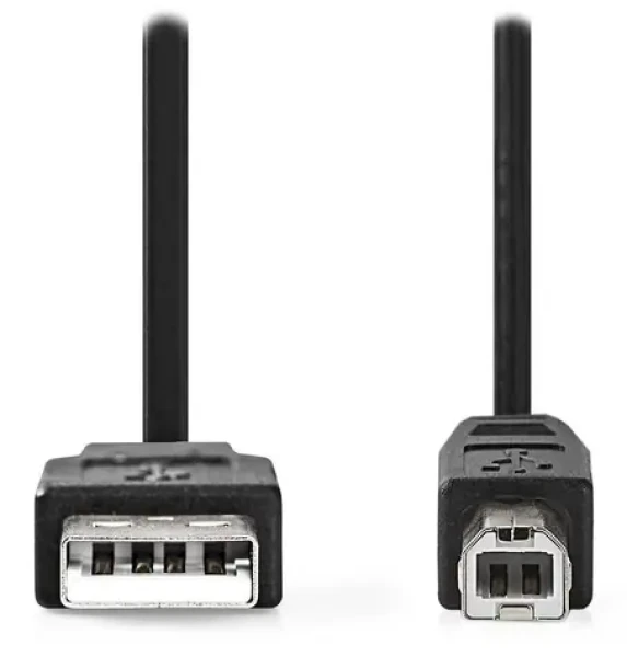 NEDIS USB 2.0 kabel černý / Kabel USB / USB-A - USB-B / k tiskárně / 2 m (CCGL60100BK20)