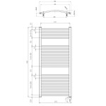 AQUALINE - ORBIT-E elektrické otopné těleso oblé 450x960 300 W, bílá ILEO94T