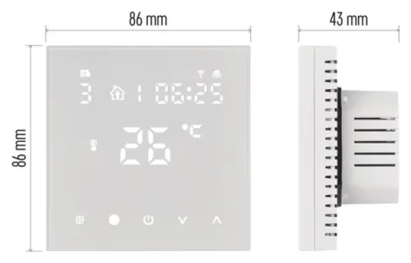 EMOS GoSmart P56201UF bílá / Termostat / WiFi / podlahové vytápění / programovatelný / TUYA (2101900002)