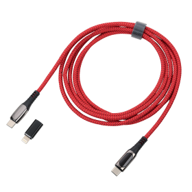 Troika vysokorychlostní nabíjecí kabel (2 m, 100 W, USB-C, červený)