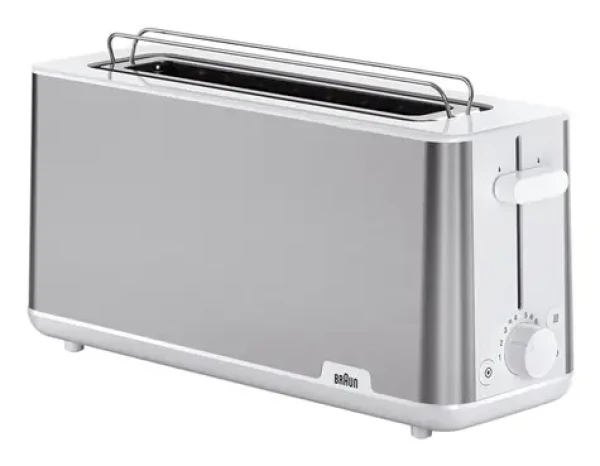 Braun PurShine HT 1610 WH bílá / Topinkovač / 1030 W / 2 sloty / 8 stupňů opékání / nástavec na pečivo / aut. vypnutí (0X23010044)
