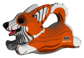EUGY 3D kartonová skládačka - Pes Welsh Corgi
