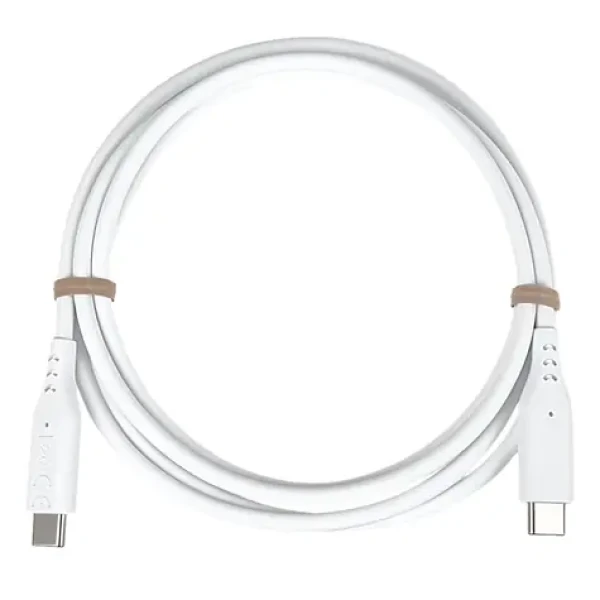 PremiumCord silikonový kabel USB-C bílý / Nabíjecí kabel / 60W / 1,5 m / 480 Mbps (ku31sa15w)