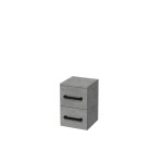 Koupelnová skříňka nízká s černou úchytkou SAT Cube Way 32,5x49,3x33 cm beton mat CUBE3CN32BE CUBE3CN32BE