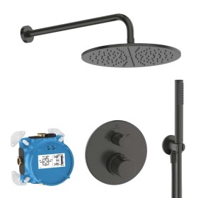 IDEAL STANDARD - CeraTherm Sprchový set s termostatem pod omítku, s tělesem, průměr 30 cm, Magnetic Grey A7573A5