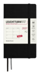 Týdenní plánovač Black, Pocket A6 2027, Softcover, anglicky