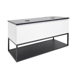 Koupelnová skříňka s krycí deskou SAT B-Way 119x30x45 cm bílá lesk BWAY120WTKF BWAY120WTKF