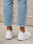 Dámské kožené tenisky na platformě bílé FashionStreet ZY1376 39