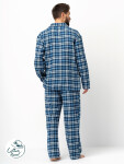 Pánské pyžamo Key MNS 492 B25 délka/r M-2XL na zip džínovina XL