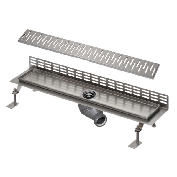 SANELA - Nerezové žlaby Sprchový žlab ke stěně, délka 75 cm, matná nerez SLKN 06CX