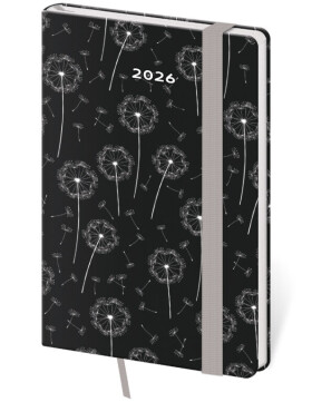 Týdenní diář 2026 Helma kapesní - Vario Dandelion s gumičkou