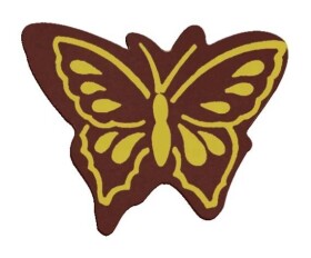 Dortisimo Bombasei čokoládová dekorace Motýl 5 cm (60 ks)