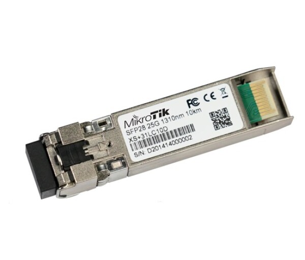 Mikrotik SFP/SFP+/SFP28 optický modul XS+31LC10D, SM, 1/10/25Gbps, 1310nm, 10km, 2xLC EDF_1017488
