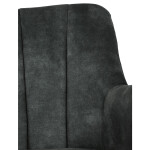 Židle jídelní, otočný mechanismus 360°, taštičkové pružiny v sedáku, tmavě zelená látka, noha masiv dub