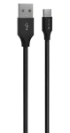 Devia Gracious Woven nabíjecí kabel černá / Kabel USB-A - USB-C / Textilní opletení / 1 m (6938595337062)