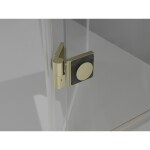 MEXEN/S - Lunar L sprchový kout dveře křídlové pravá 80 x 80, transparent, zlato kartáčovaná 834L-080-080-55-00-P