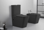 CERANO - WC kombi Forte, Rimless - bezokrajové splachování + Slim/SoftClose sedátko - spodní/zadní odpad- černá matná - 64x36 CER-538768
