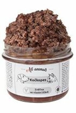 All Animals kočkopes sklo Zvěřina ve vlastní šťávě200g