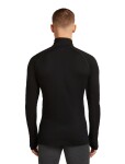 Pánské merino tričko s dlouhým rukávem ICEBREAKER Mens 200 ZoneKnit LS Half Zip, Black velikost: L