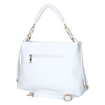 Luxusní dámská koženková kabelka do ruky MaxFly Bodi, bílá