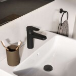 IDEAL STANDARD - ALU+ Umyvadlová baterie s výpustí Click-Clack, BlueStart, hedvábná černá BE130XG