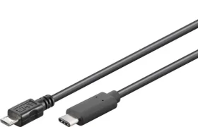 PremiumCord propojovací kabel USB 3.1 type C na USB 2.0 micro-B černá 1m (ku31cb1bk)