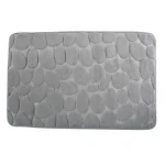MSV PEBBLES koupelnová předložka 40 x 60 cm šedá / Polyester, PU pěna / Protiskluzová