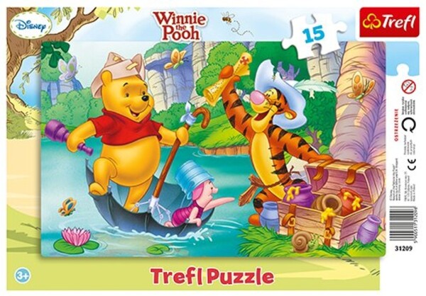 Trefl Puzzle Medvídek Pú - Hledání pokladu / 15 dílků